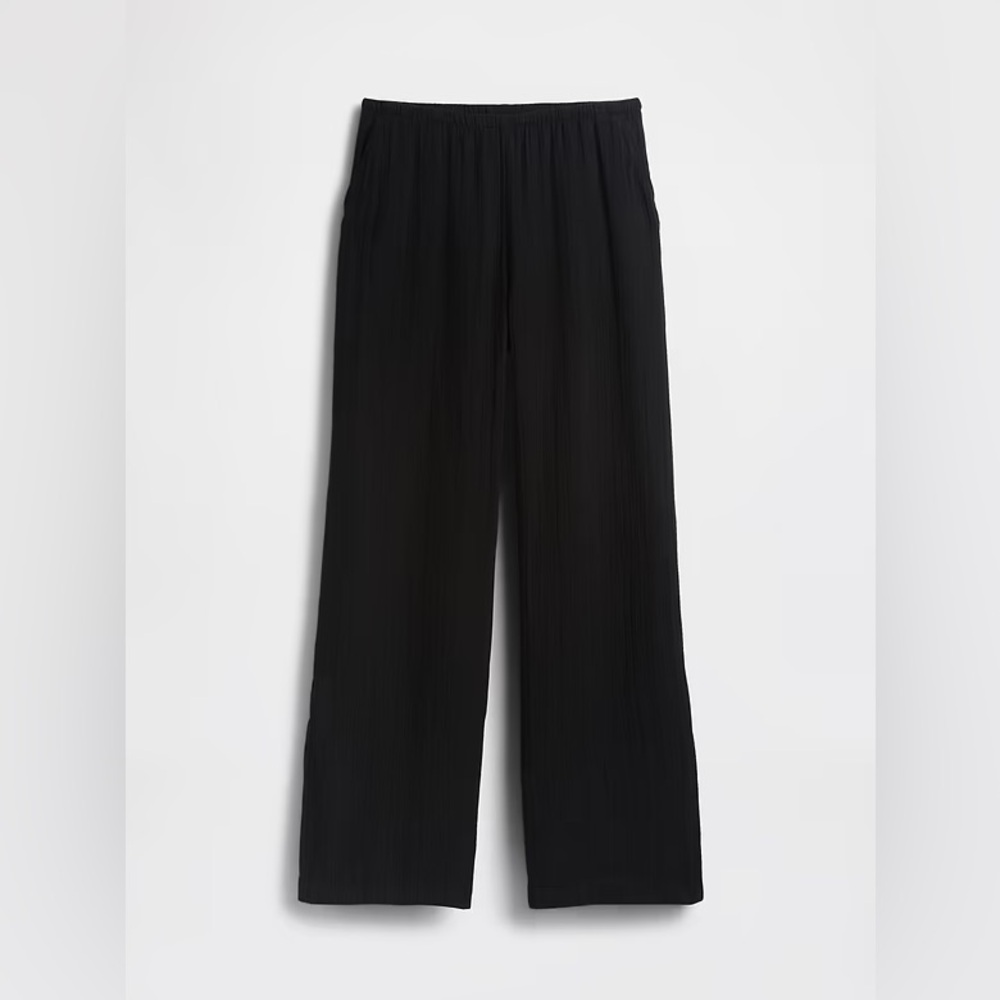 NWT! GAP Black Cotton Gauze Easy Split-Hem Pants - Multiple🩷 877642 - Picture 7 of 8